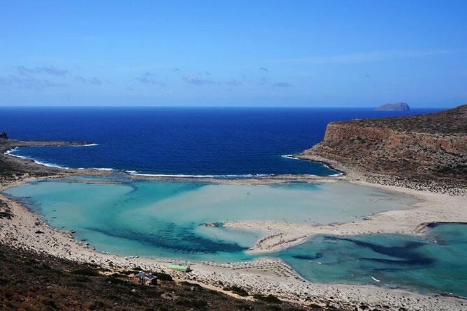Historic Venetian castle on Gramvousa island overlooking the sea